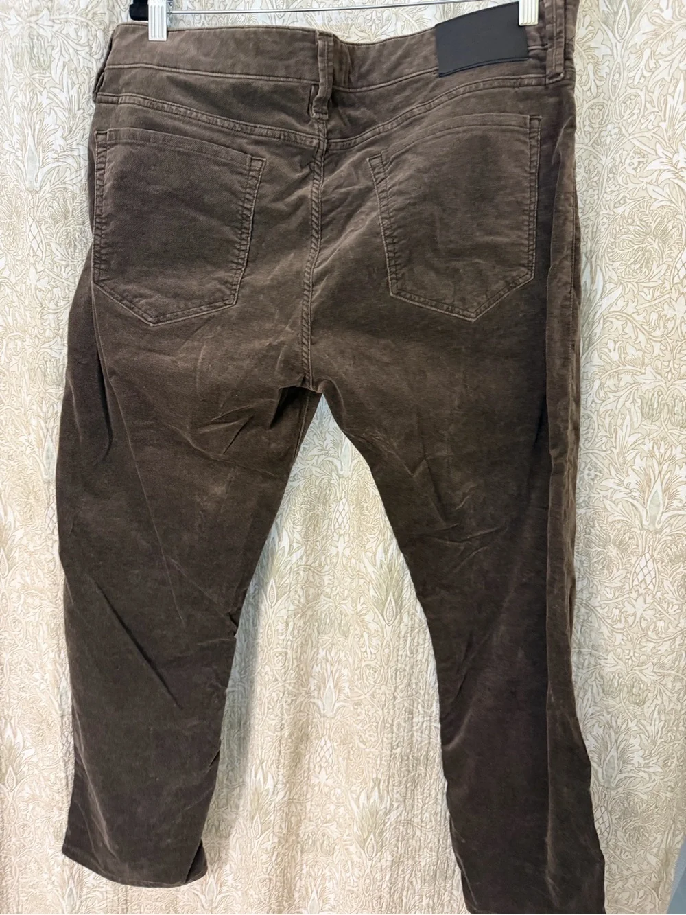 34 heritage Men's Brown velvet Pants - Classic Casual Fit 36/30